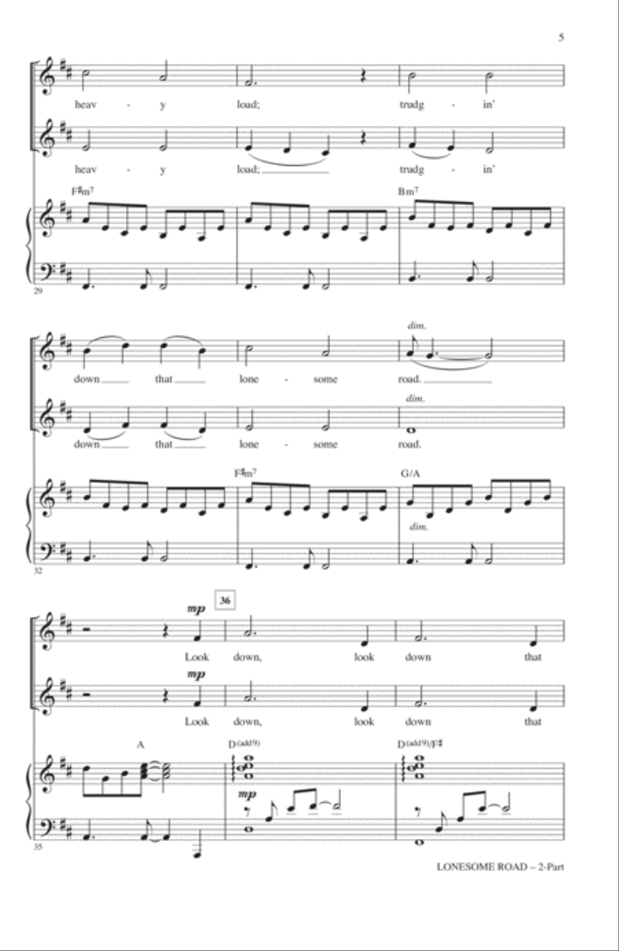 Lonesome Road 2-Part scores gallery preview page 4