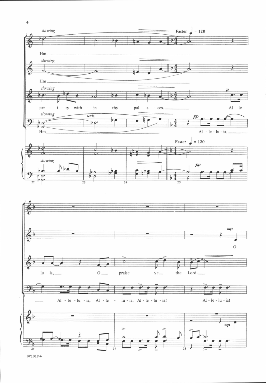 I Was Glad I Was Glad 4-Part scores gallery preview page 4