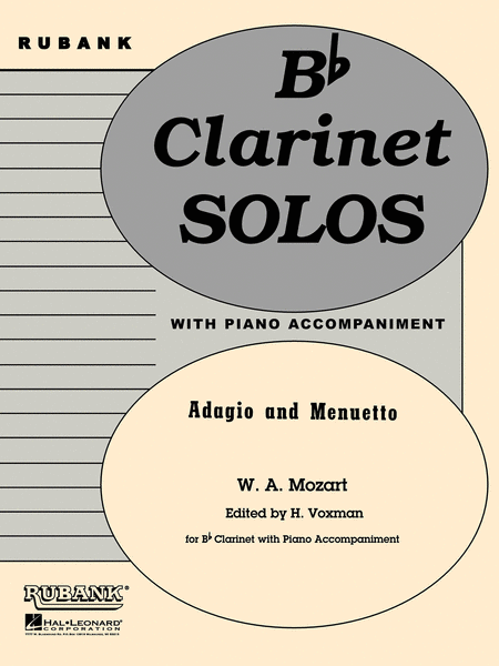 Adagio And Menuetto  B Flat Clarinet Solos With Piano