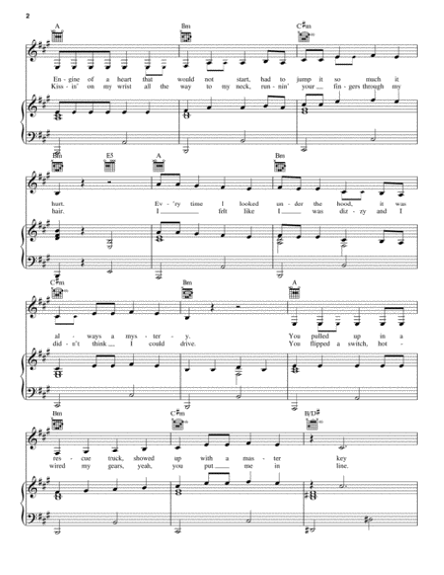 Fine Tune by Miranda Lambert Piano Vocal Guitar Digital