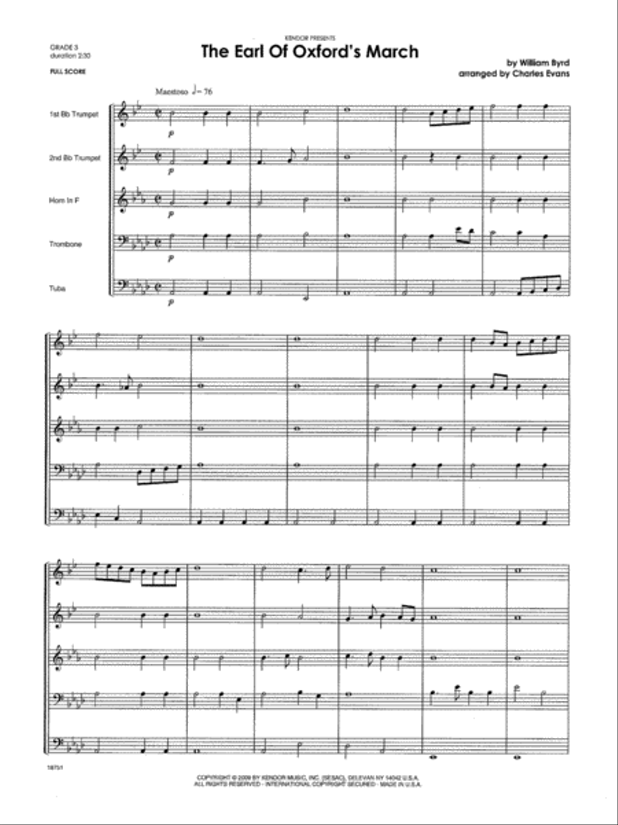 Earl Of Oxford's March, The Horn scores gallery preview page 2