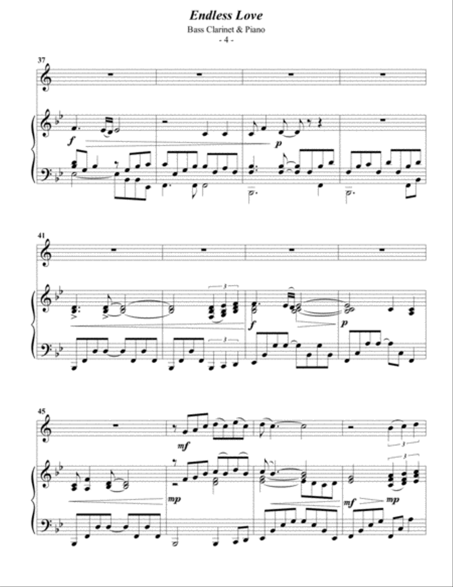 Endless Love Bass Clarinet scores gallery preview page 4
