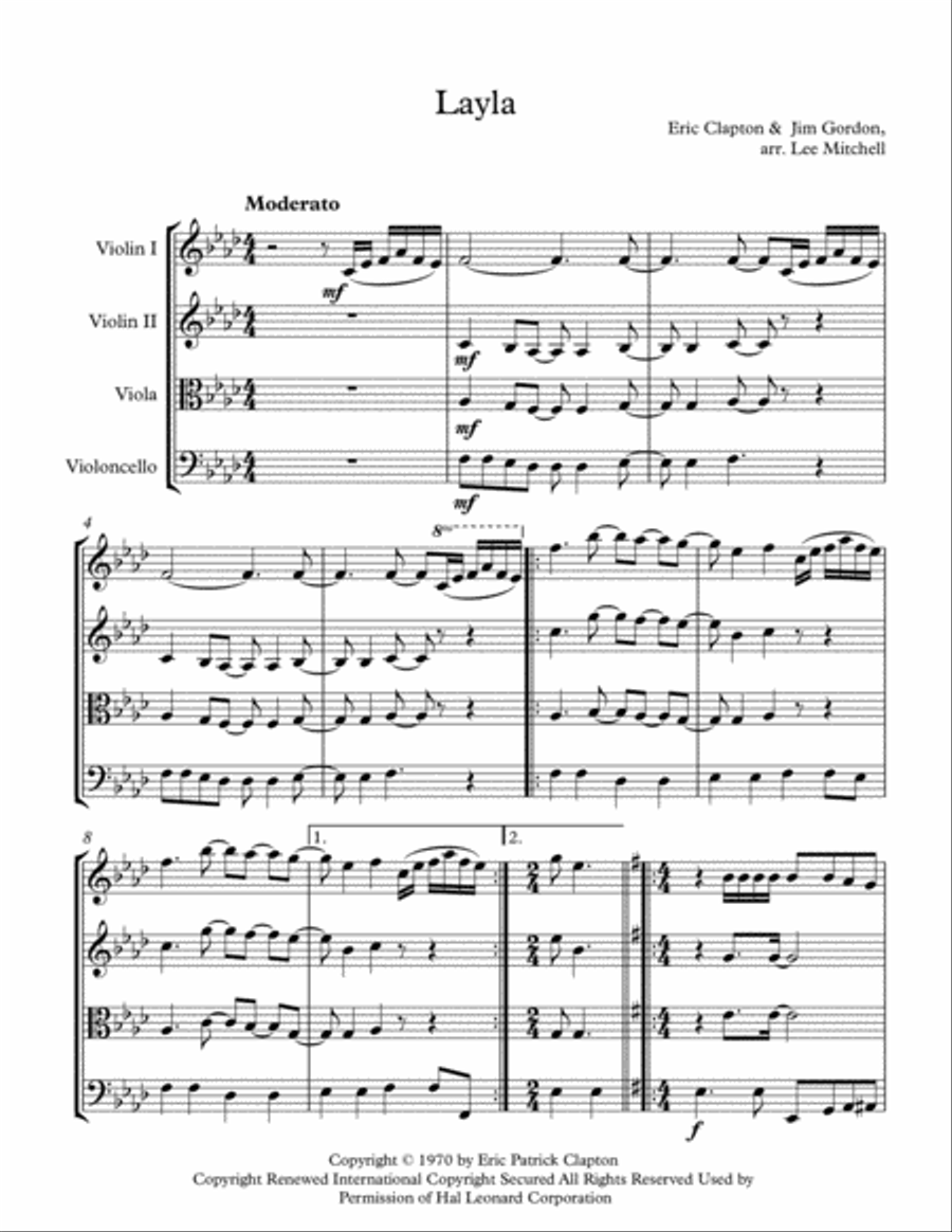 Layla Chamber Orchestra scores gallery preview page 1