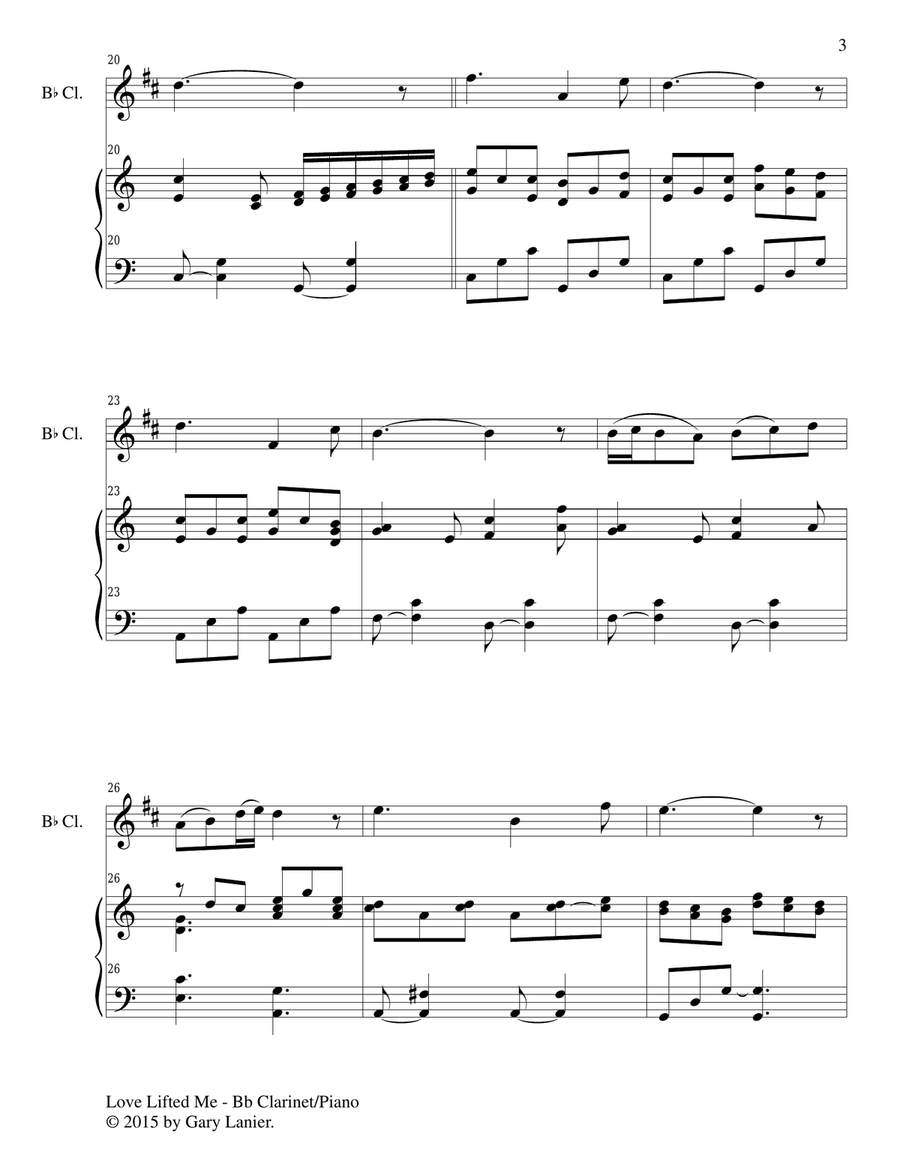 GOSPEL HYMNS, Set III & IV (Duets - Clarinet and Piano with Parts) Clarinet Solo scores gallery preview page 6