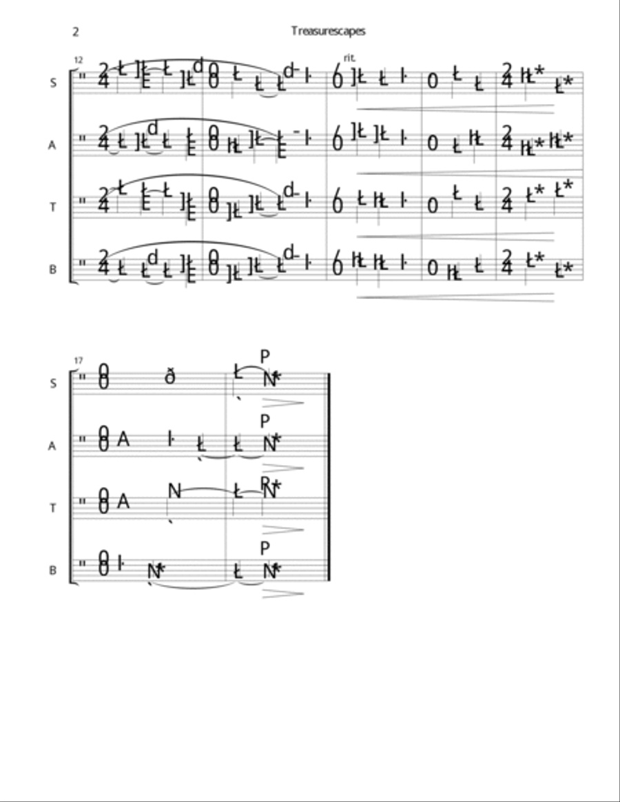 Treasurescapes (sax quartet) Saxophone Quartet scores gallery preview page 4