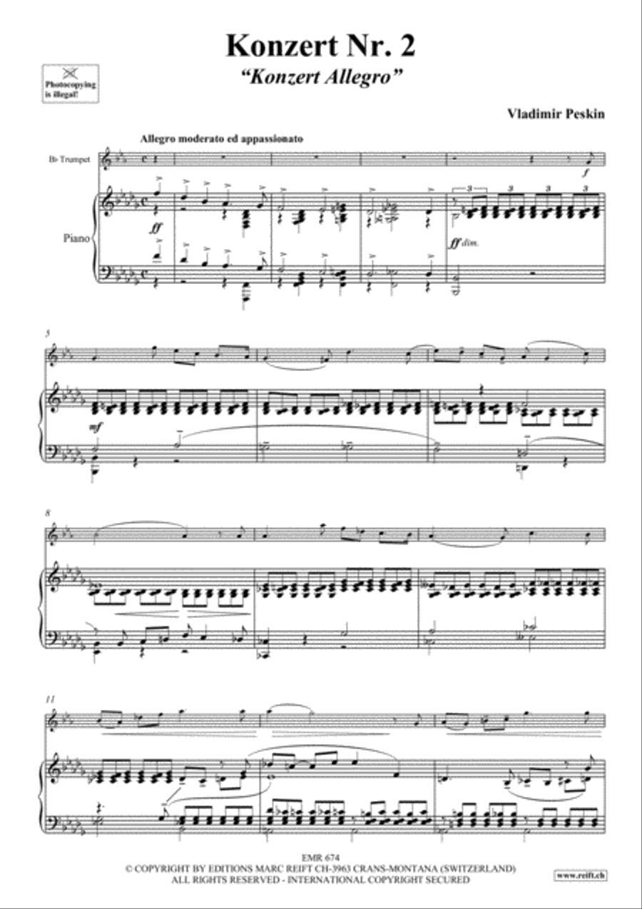Konzert No. 2 Konzert Allegro Cornet scores gallery preview page 5