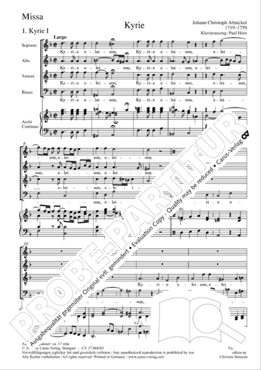 Mass in D minor (Missa in d) 4-Part scores gallery preview page 7