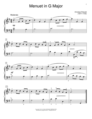 Menuet In G Major, BWV App. 114