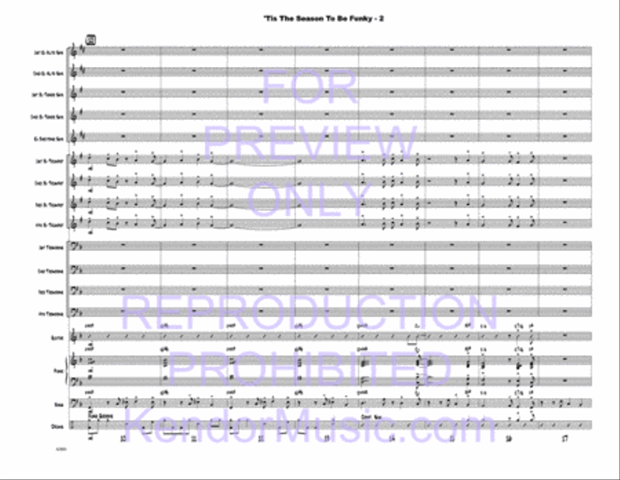 Tis The Season To Be Funky Jazz Ensemble scores gallery preview page 4