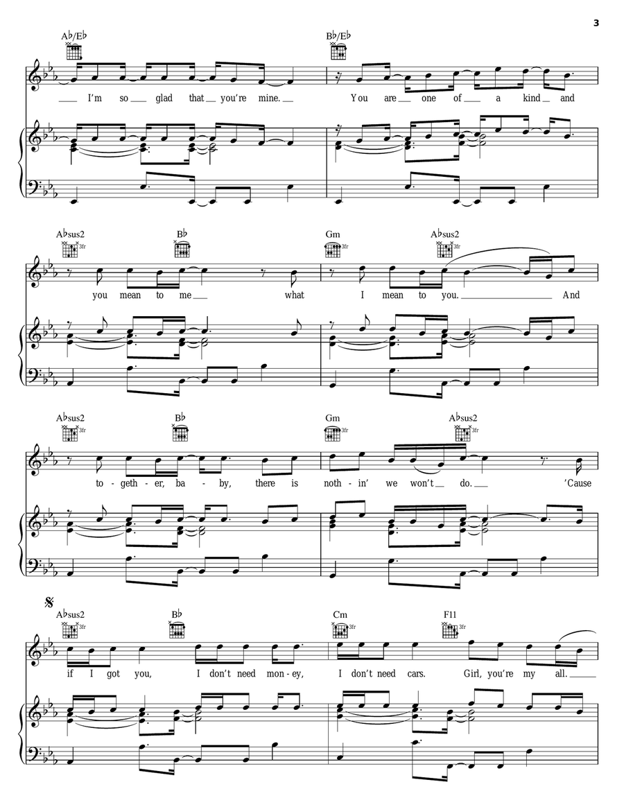 With You Piano, Vocal, Guitar scores gallery preview page 3