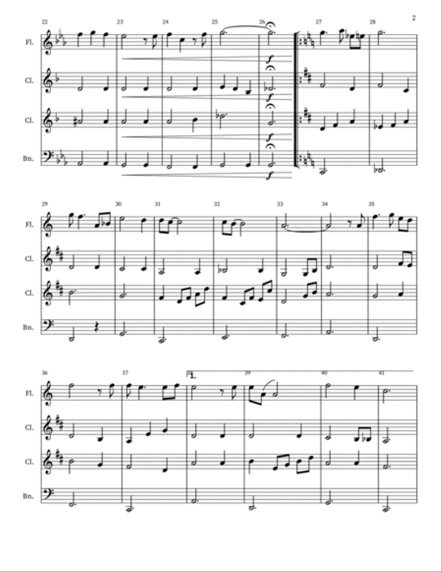 Over The Garden Wall Woodwind Quartet scores gallery preview page 2