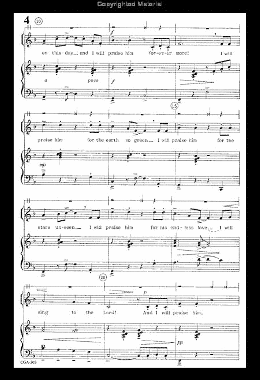 And I Will Praise Him (Two-part) 2-Part scores gallery preview page 3