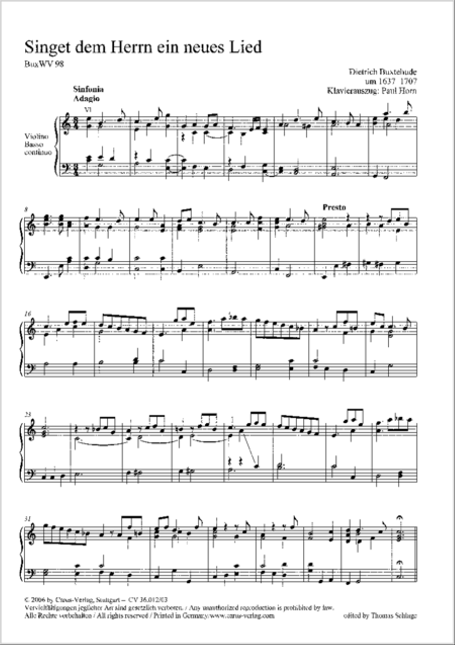 Sing to the Lord a new song (Singet dem Herrn ein neues Lied) Soprano Voice scores gallery preview page 2