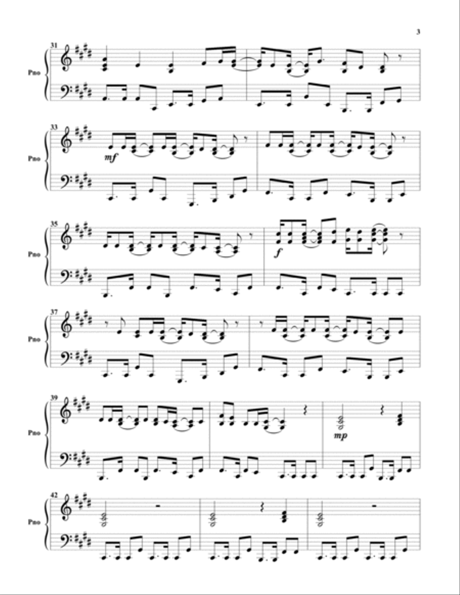 La Isla Bonita Piano Solo scores gallery preview page 3