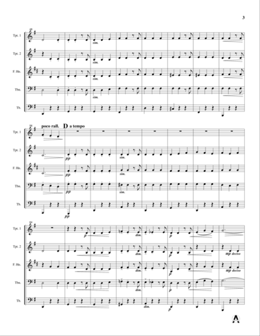 Valse Triste Valse Triste Brass Quintet scores gallery preview page 5