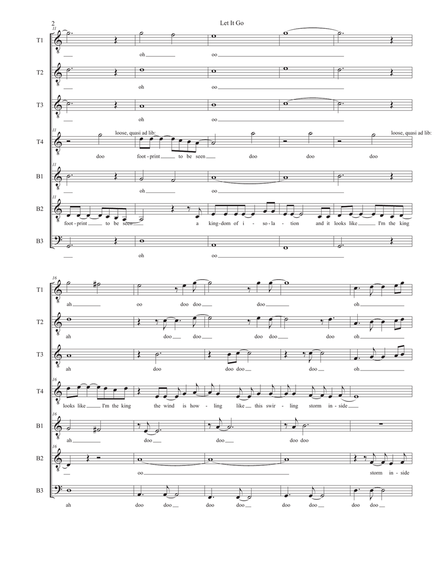 Let It Go (from Frozen) TB scores gallery preview page 2