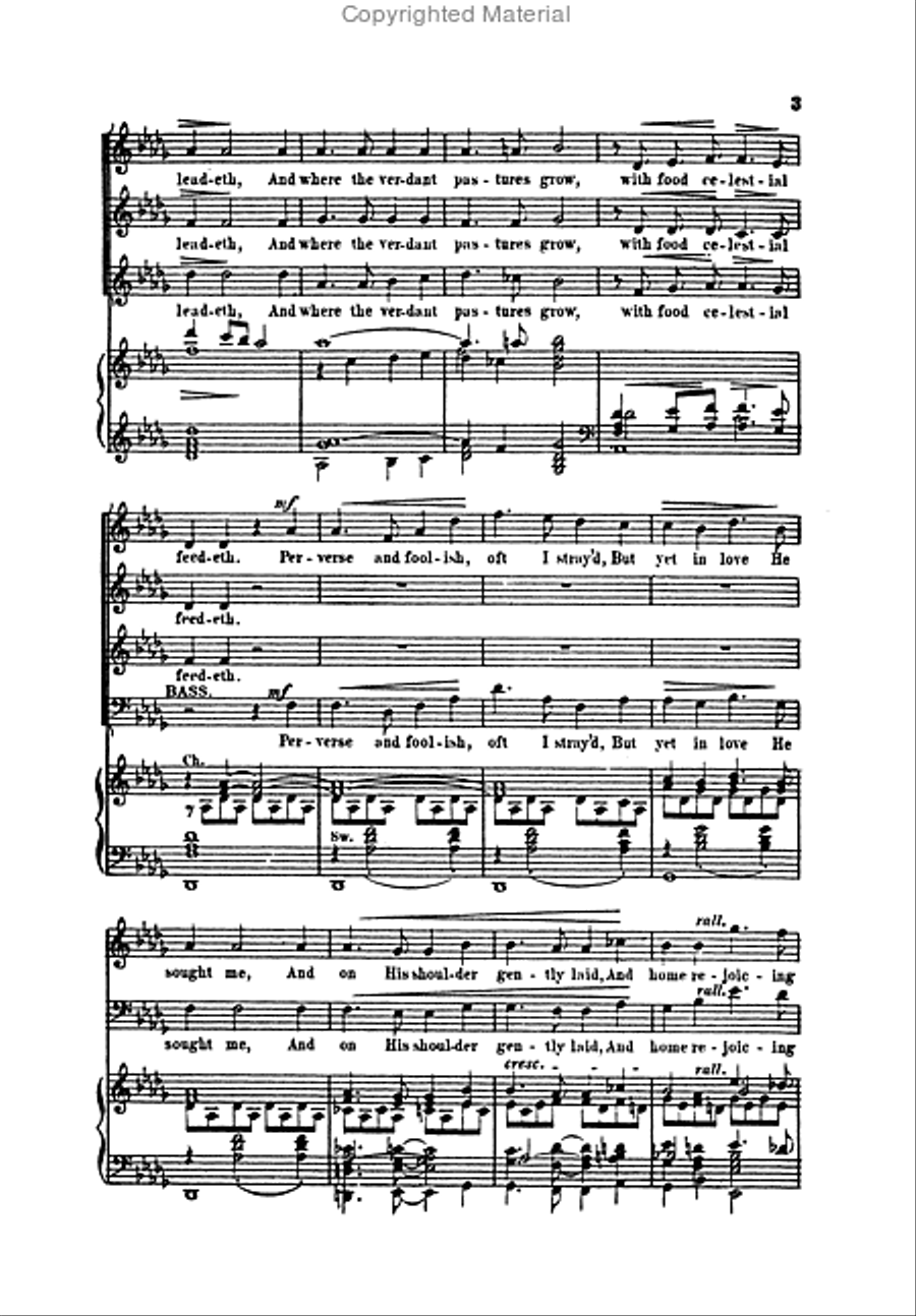 The King of Love My Shepherd Is 4-Part scores gallery preview page 3