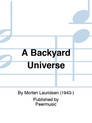 Book cover for A Backyard Universe