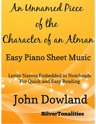 An Unnamed Piece of the Character of an Alman Easy Piano Sheet Music