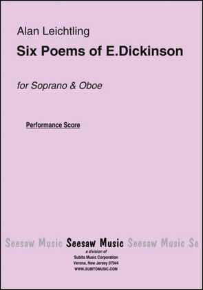 Book cover for Six Poems of Emily Dickinson