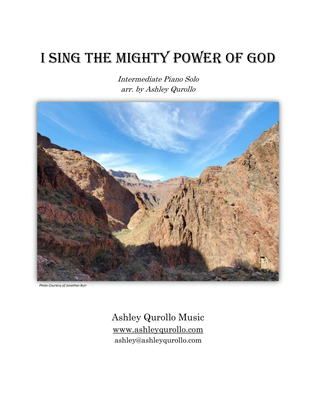 Book cover for I Sing the Mighty Power of God -- intermediate piano solo
