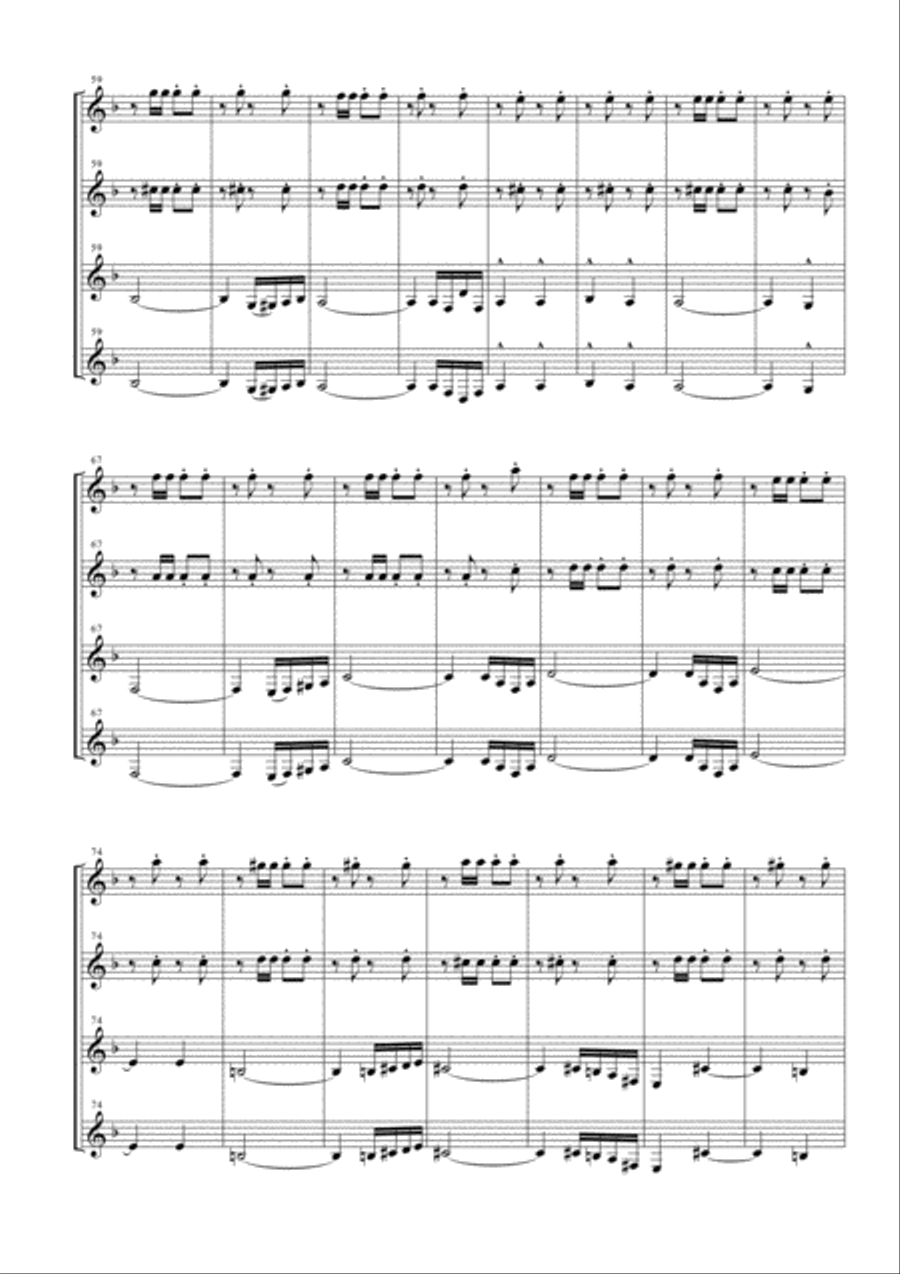 Florentiner March for Clarinet Quartet Clarinet Quartet scores gallery preview page 4