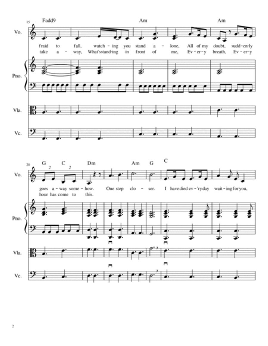 A Thousand Years Piano, Vocal, Guitar scores gallery preview page 2