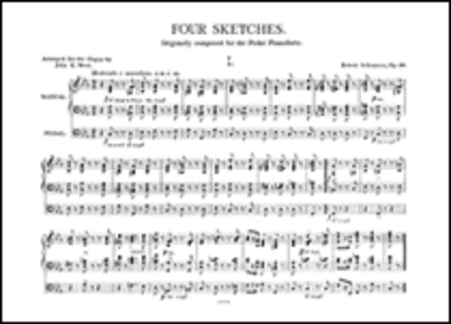 Robert Schumann: Four Sketches Op.58 No.1-2 Organ scores gallery preview page 1