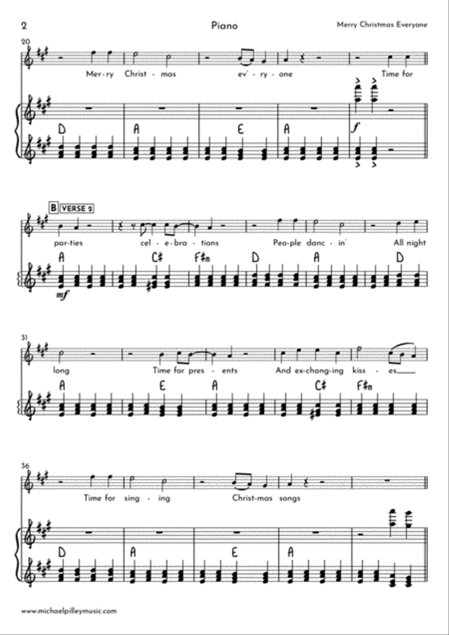Merry Christmas Everyone Small Ensemble scores gallery preview page 3