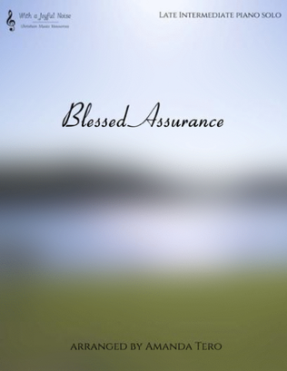 Book cover for Blessed Assurance Hymn Late Intermediate Piano Sheet Music Solo