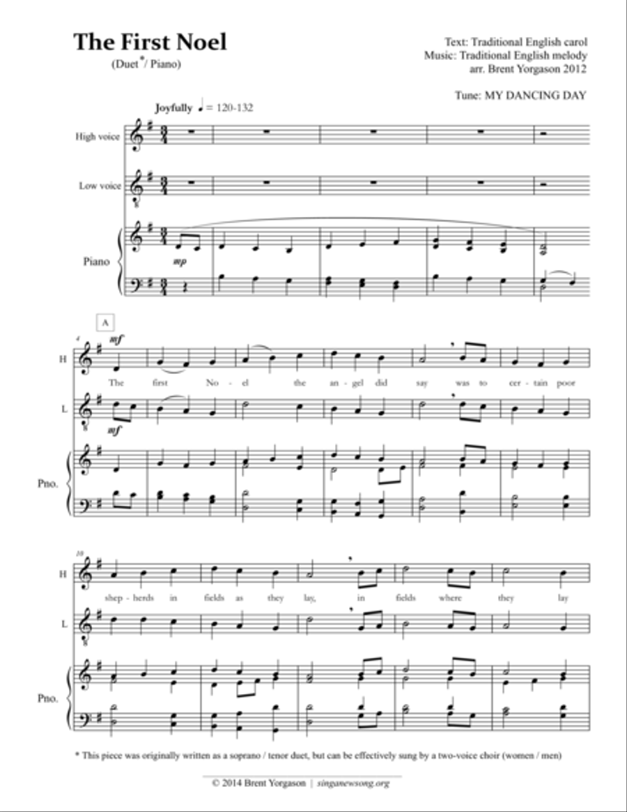 The First Noel Choir scores gallery preview page 1