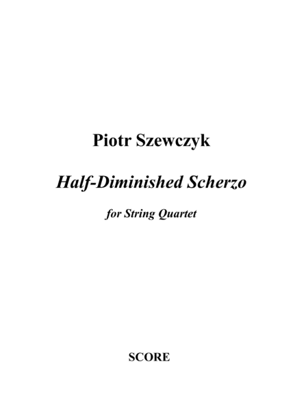 Half-Diminished Scherzo for String Quartet image number null