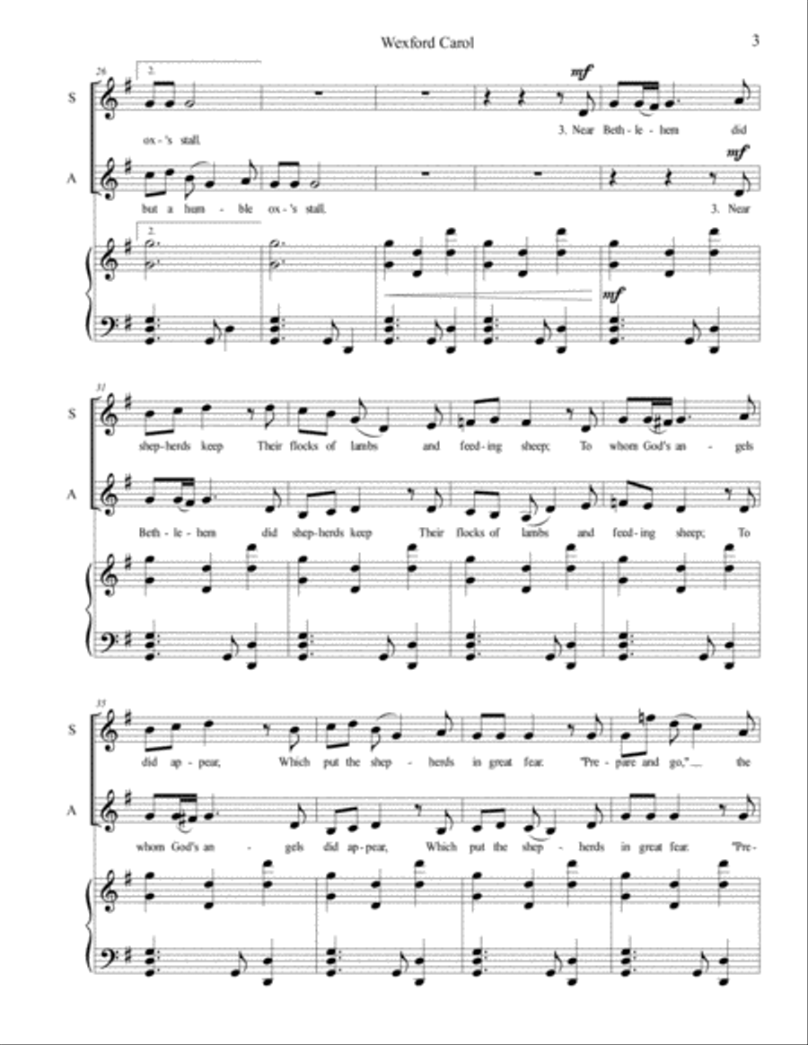 Wexford Carol (SA) SA scores gallery preview page 3