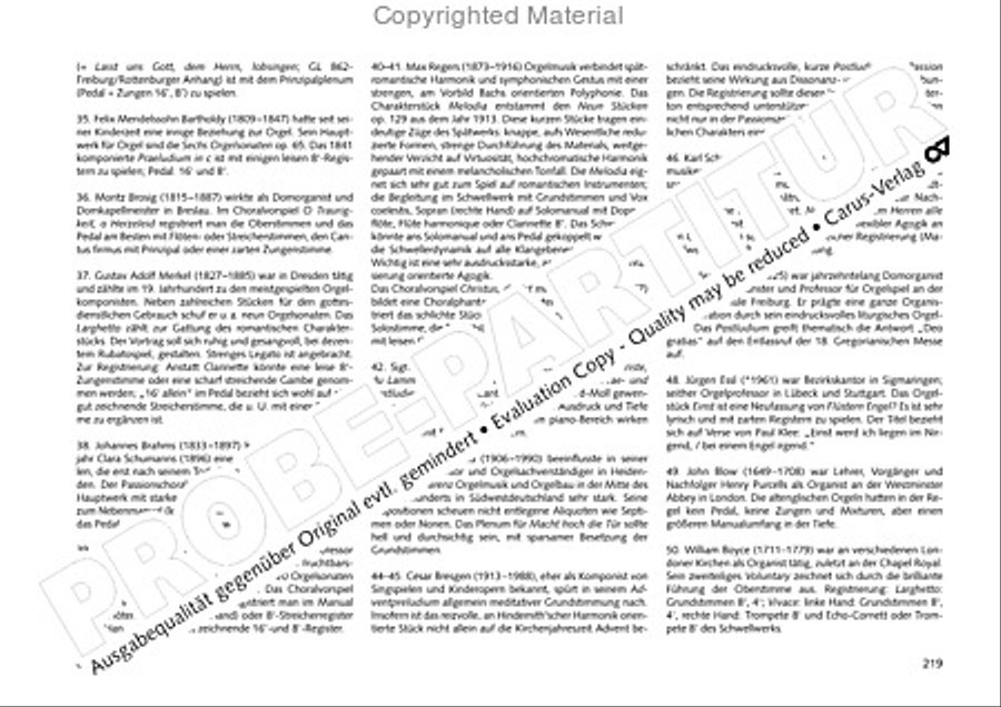 Freiburger Orgelbuch: Stammteil