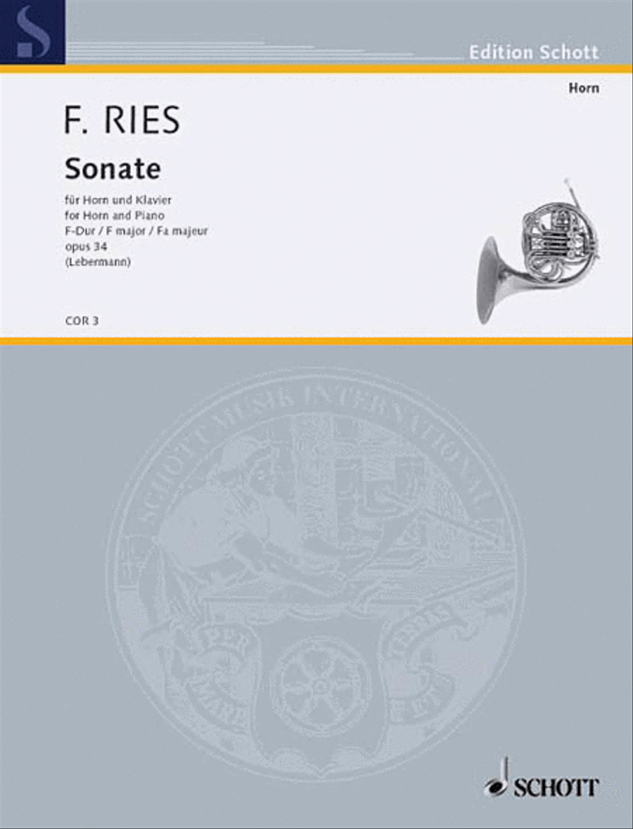 Sonata In F Major Op. 34 Horn scores gallery preview page 1