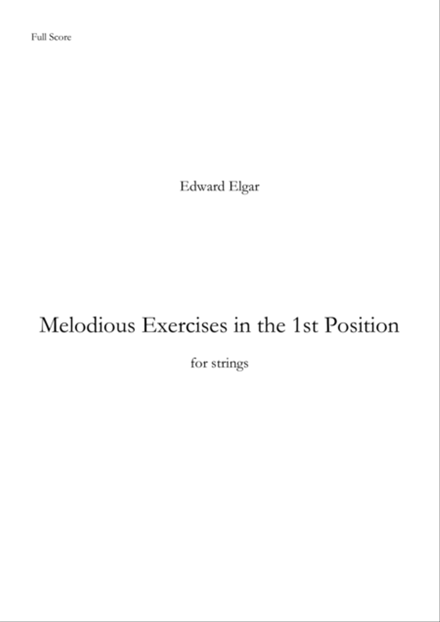 Melodious Exercises in the 1st Position, for 2 violins & 2 violas String Duet scores gallery preview page 1