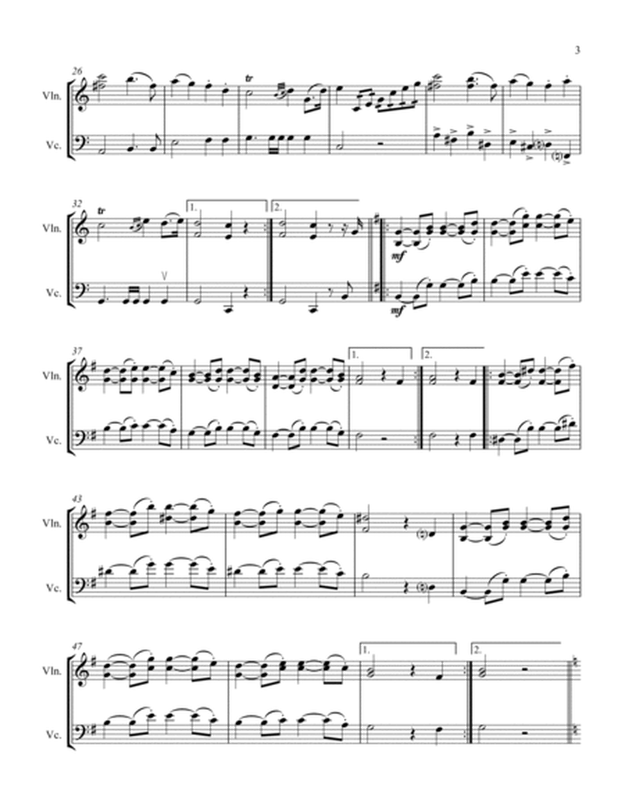 WEDDING MARCH String Duo, Intermediate Level for violin and cello image number null