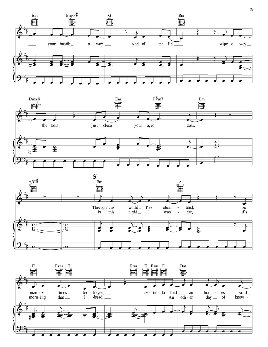 Possession Possession Piano, Vocal, Guitar scores gallery preview page 3