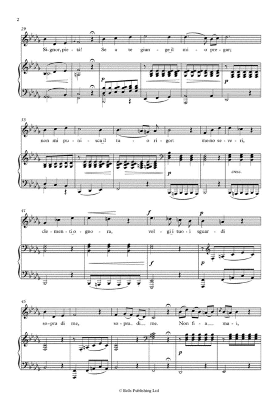 Pieta, Signore! (B-flat minor) Voice Solo scores gallery preview page 2
