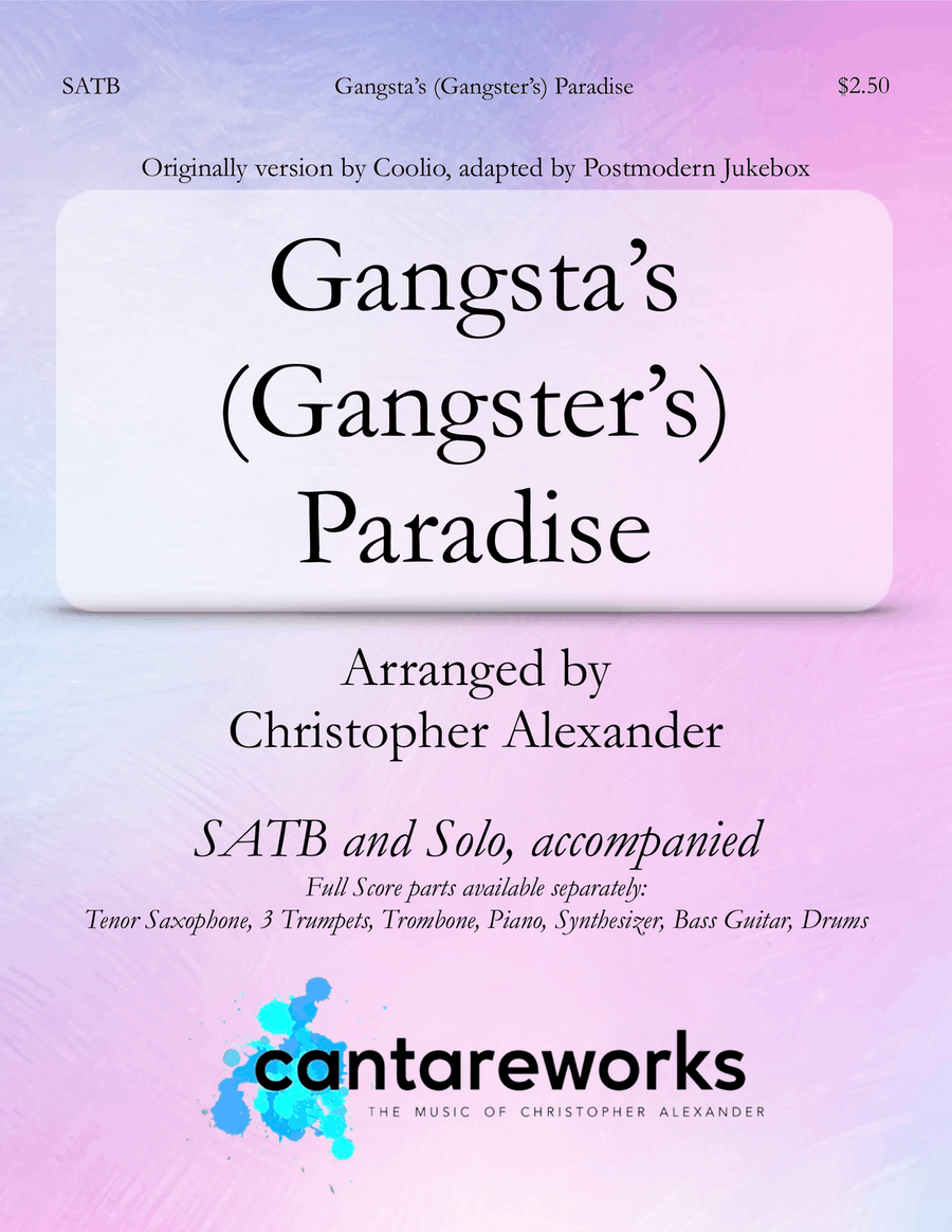 Gangsta's Paradise Gangsta's Paradise 4-Part scores gallery preview page 1