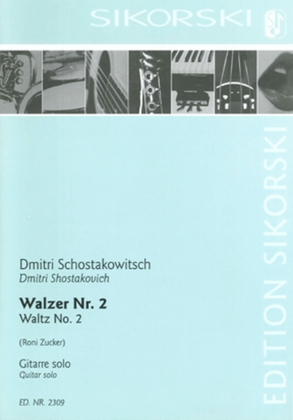 Book cover for Waltz No. 2 From Suite For Variety Orchestra (second Waltz) For Guitar