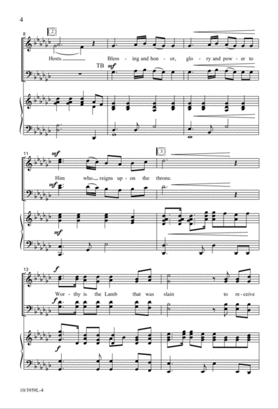Worthy Is the Lamb 4-Part scores gallery preview page 3