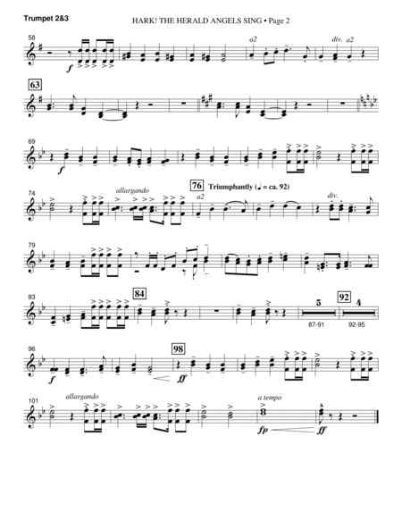 Hark! The Herald Angels Sing (from Journey Of Promises) - Bb Trumpet 2,3