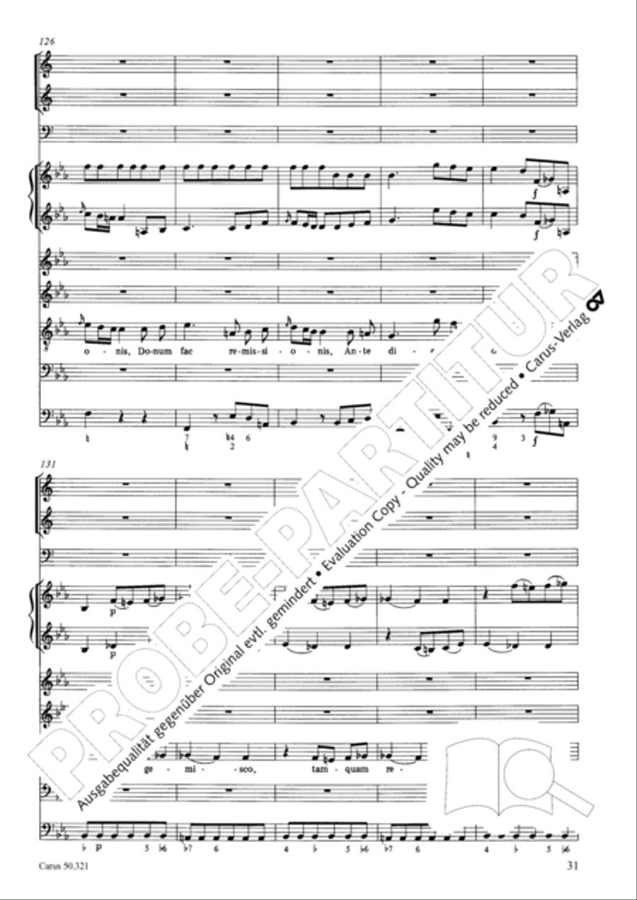 Requiem in C minor 4-Part scores gallery preview page 37