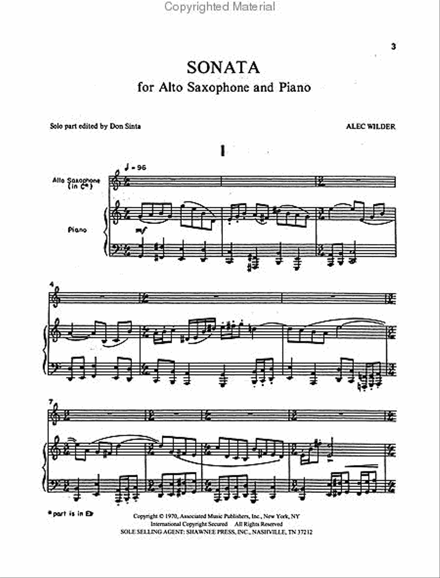 Sonata Alto Saxophone scores gallery preview page 2