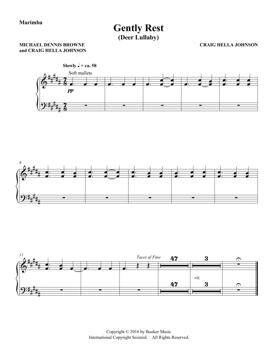 Gently Rest (Deer Lullaby) (from Considering Matthew Shepard)
                        Choir -
                         Digital Sheet Music
                        