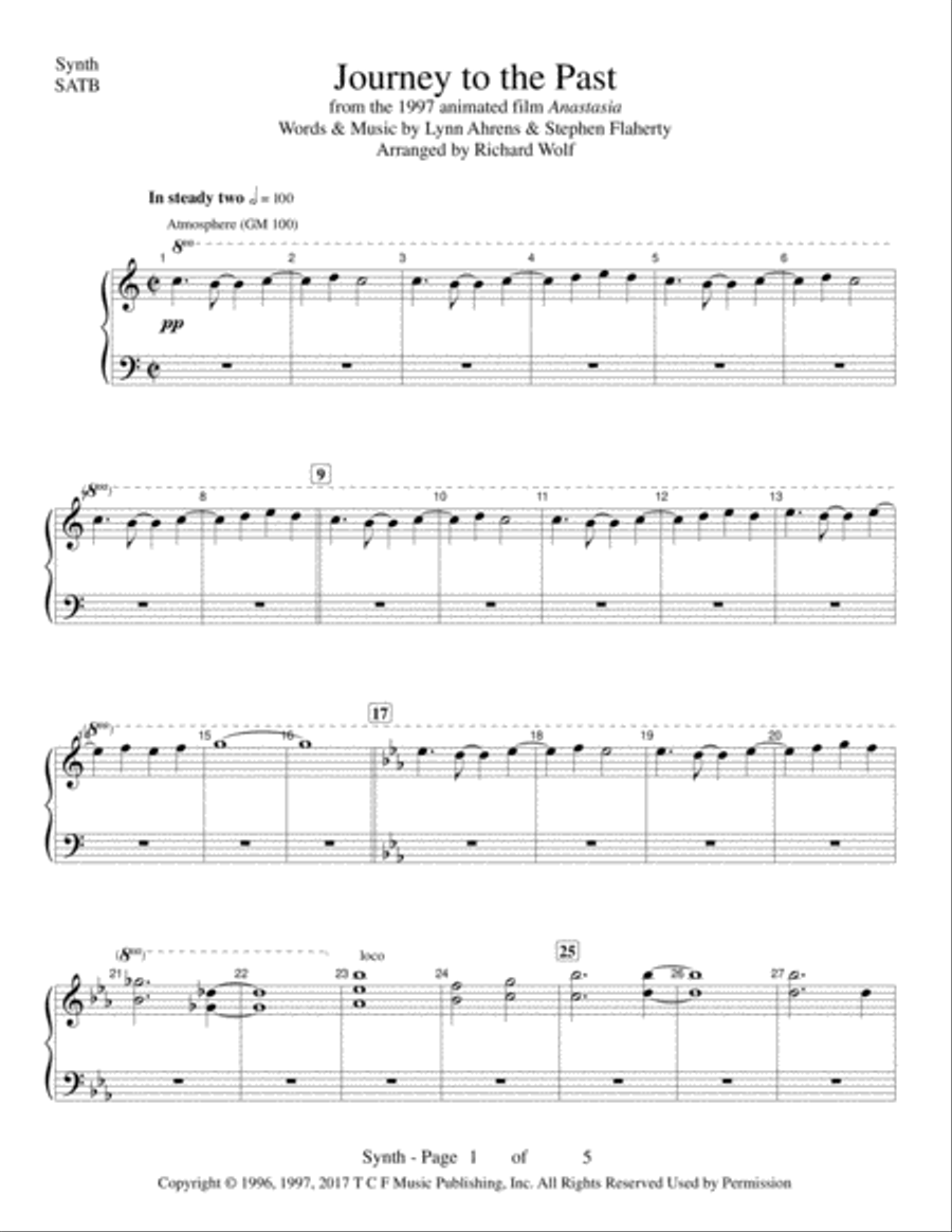 Journey To The Past Part scores gallery preview page 1