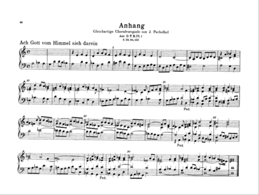 Bach: Forty-four Organ Chorales Organ scores gallery preview page 1