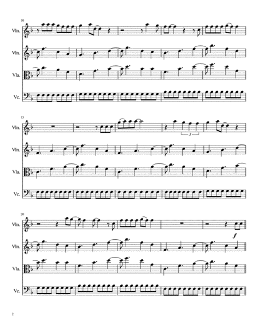 Marry You Marry You String Quartet scores gallery preview page 2