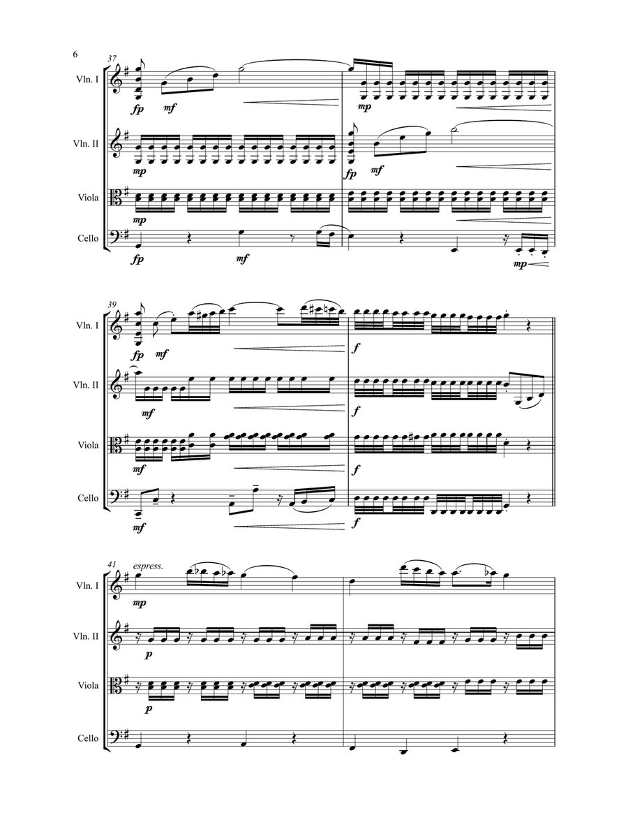 Mozart Style String Quartet String Quartet scores gallery preview page 6